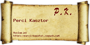 Perci Kasztor névjegykártya